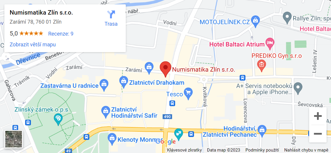 Numismatika Zlín