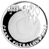 200 Kč - 100. výročí založení Českého fotbalového svazu 2001
