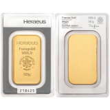 Heraeus Německo 50 gramů Au