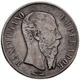 1 Peso - Maximiliano I. 1866