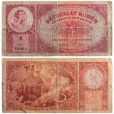 50 korun 1929 - série Y - neperforovaná -