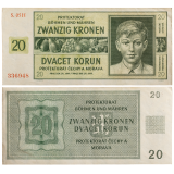 20 korun 1944 - neperforovaná -
