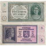 5 korun bez data (1940) - neperforovaná -