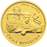 Zlatá investiční mince Český lev 1/25 Oz 2018