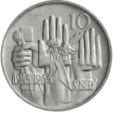 10 Kčs Dvacáté výročí Slovenského národního povstání 1964