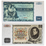 1000 korun 1934 - perforovaná -