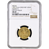 Replika dukátu Rudolfa II. 1997 NGC MS 69