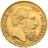 20 Frank 1875 Leopold II.