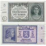 5 korun bez data (1940) - perforovaná -