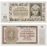 10 korun 1942 - perforovaná -