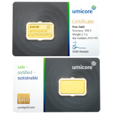 Umicore 2,5 gramů Au