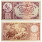 50 korun 1929 - série Ta - perforovaná -