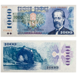 1.000 Kč 1985 - série U 35 - kolek 1993 -