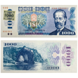 1.000 Kč 1985 - série C 85 - kolek 1993 -