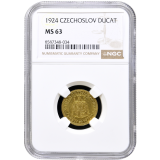 Dukát 1924 NGC MS 63