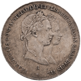 1/2 Tolar 1854 Svatba Františka Josefa I. s Alžbětou Bavorskou