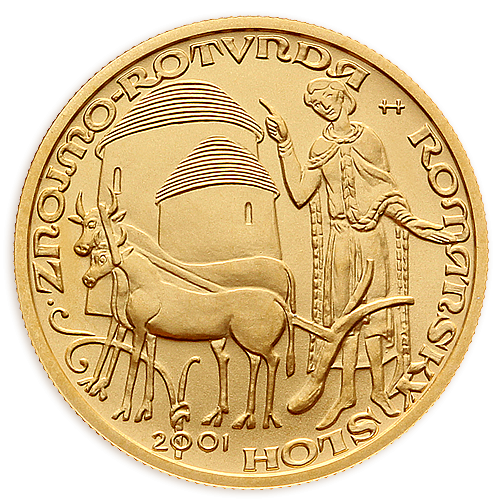 Zlatá mince 2.000 Kč - Rotunda ve Znojmě 2001