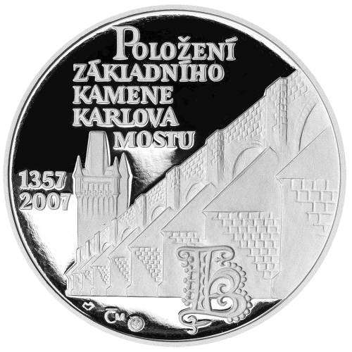 Platinová medaile - 650 let od položení základního kamene Karlova mostu 2007