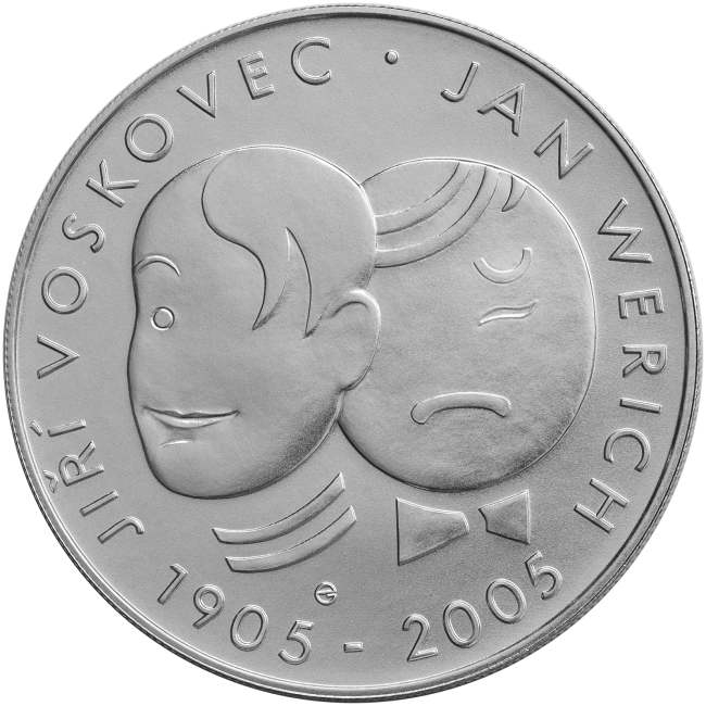 200 Kč - 100. výročí narození Jana Wericha a Jiřího Voskovce 2005