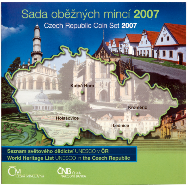 2007 - Sada oběžných mincí ČR - Památky Unesco