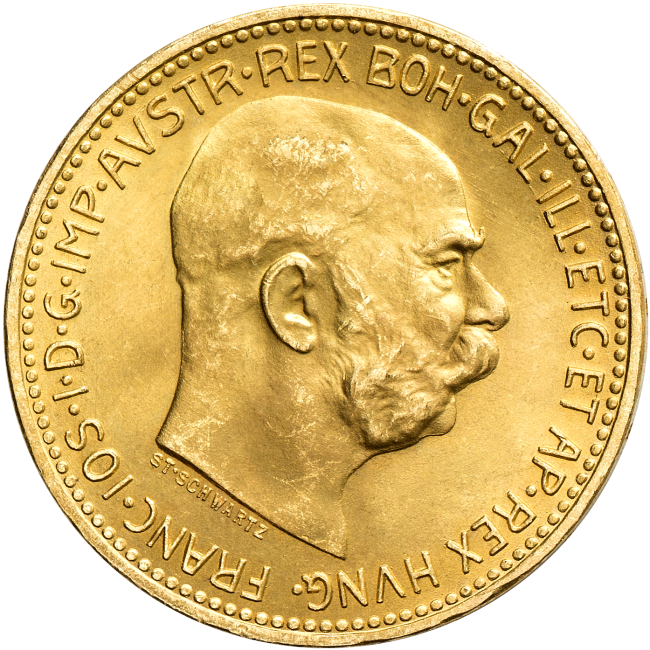 Zlatá mince 20 Korun 1915
