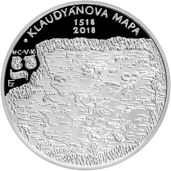 200 Kč - 500. výročí - Vydání Klaudyánovy mapy - první mapy Čech 2018