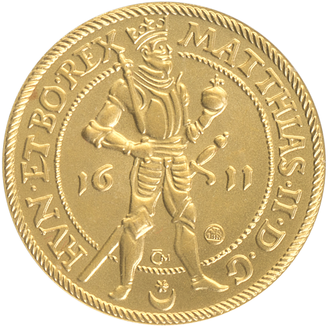 Replika dukátu Matyáše II. 1611