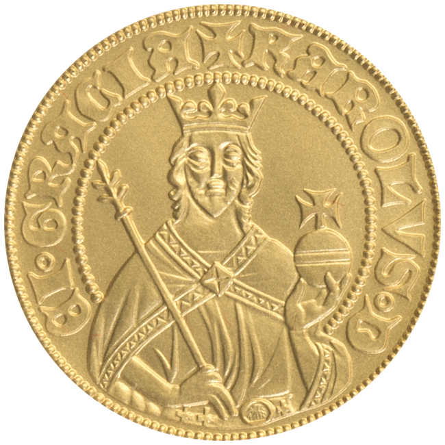 Replika dukátu Karla IV. 1998