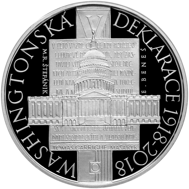 500 Kč - 100. výročí - Přijetí Washingtonské deklarace 2018