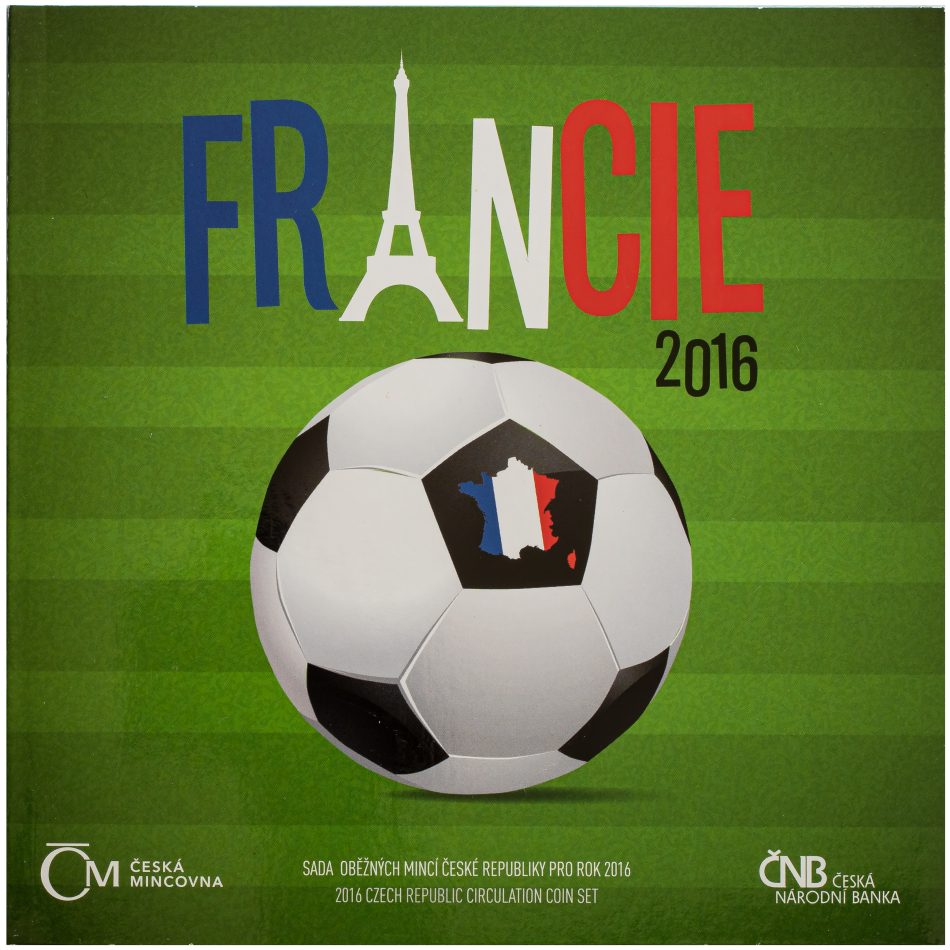 2016 - Sada oběžných mincí ČR - Fotbal - Francie