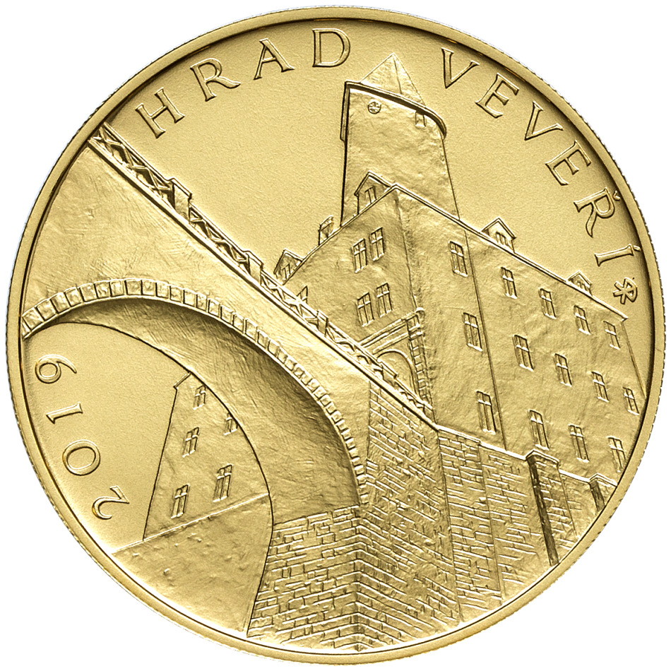 Zlatá mince 5.000 Kč - Hrad Veveří 2019 - běžná kvalita