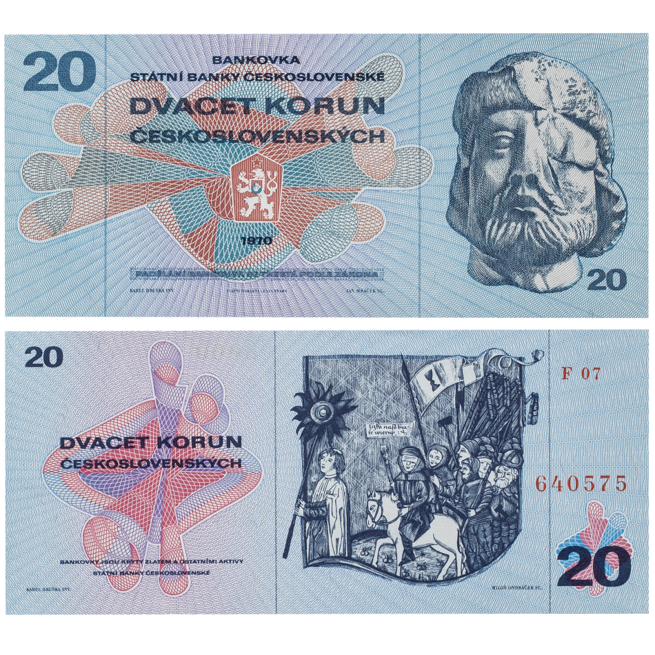 Československá bankovka 20 korun 1970