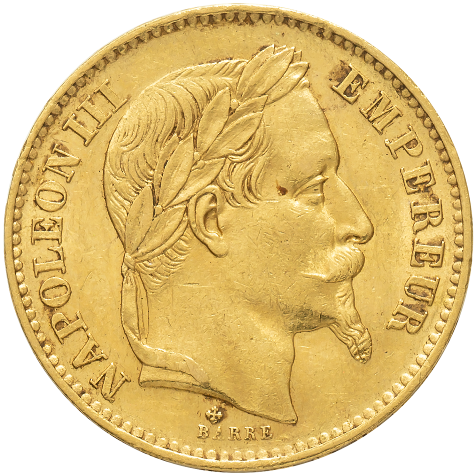 20 Frank 1867 Napoléon III. BB