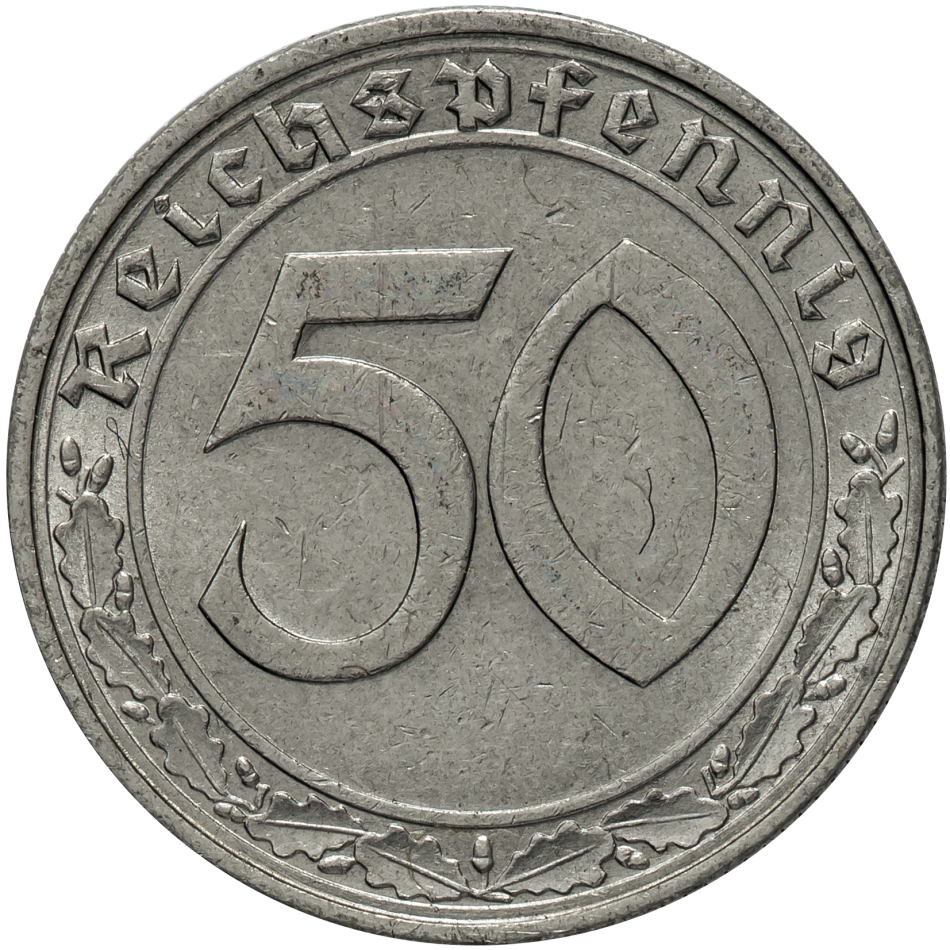 50 Reichspfennig 1938 D