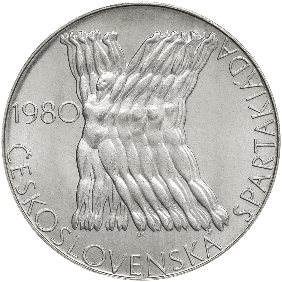 Pamětní stříbrná mince 100 Kčs Československá spartakiáda 1980