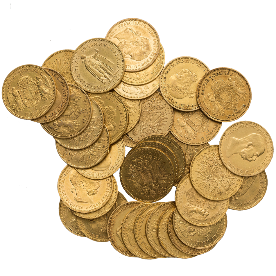 Zlatá mince 10 korun František Josef I.