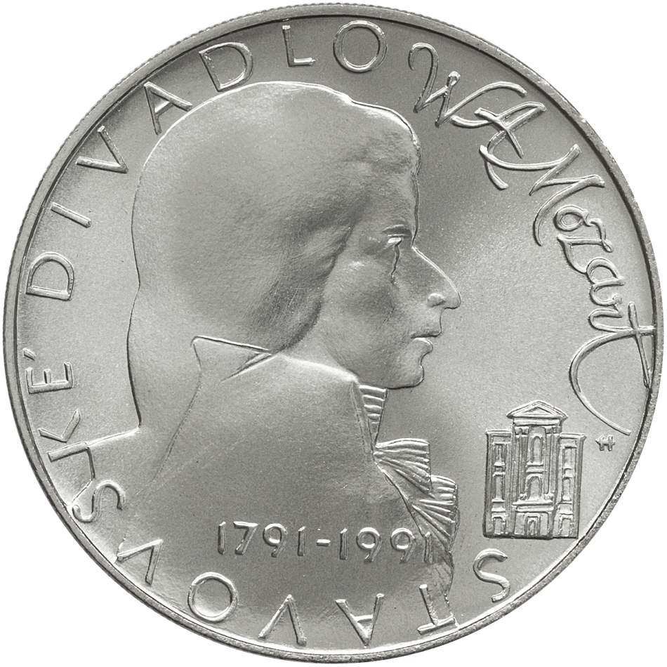100 Kčs Znovuotevření stavovského divadla v Praze 1991