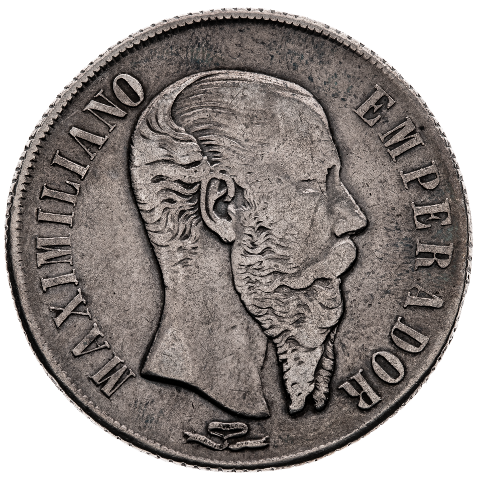 1 Peso - Maximiliano I. 1866