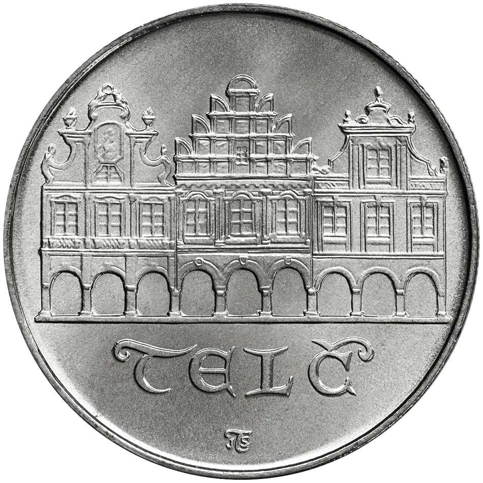 Pamětní stříbrná mince 50 Kčs městská památková rezervace Telč 1986