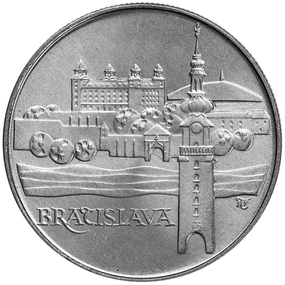 Pamětní stříbrná mince 50 Kčs městská památková rezervace Bratislava 1986