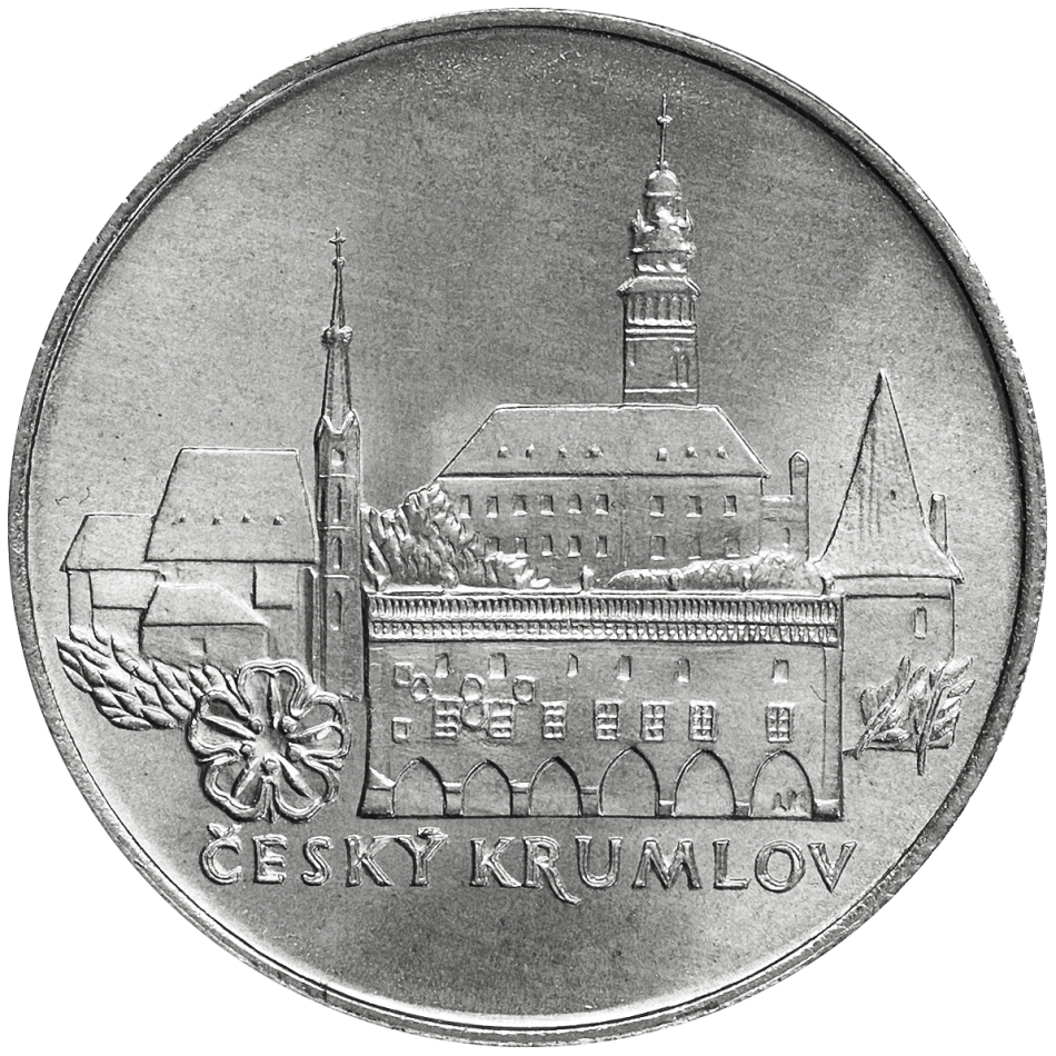 Pamětní stříbrná mince 50 Kčs městská památková rezervace Český Krumlov 1986