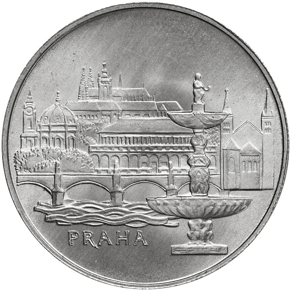 Pamětní stříbrná mince 50 Kčs městská památková rezervace Praha 1986