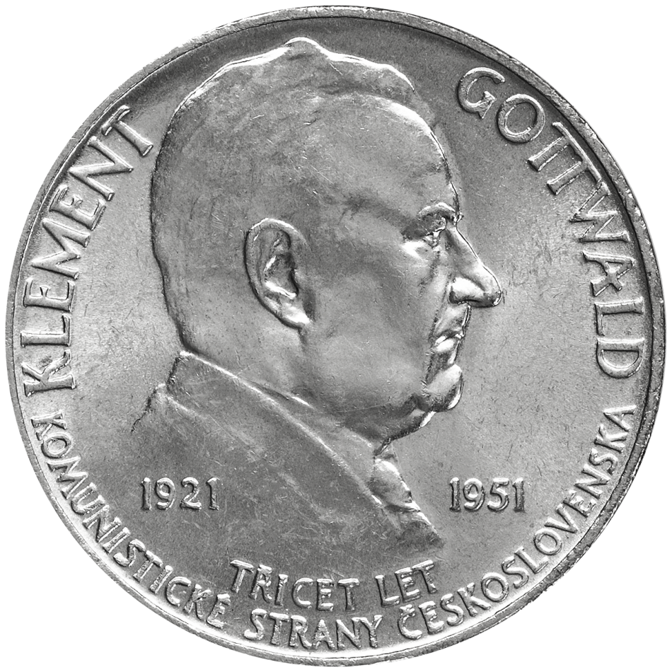 100 Kčs Třicáté výročí vzniku KSČ 1951
