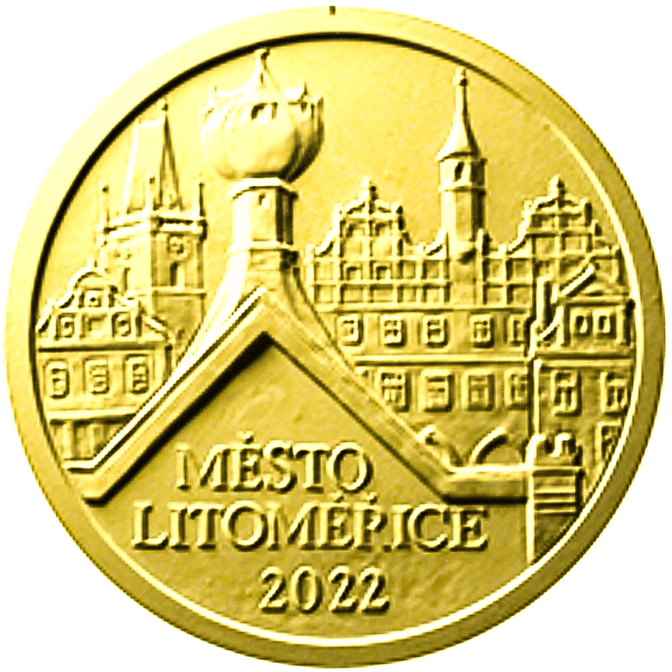 Zlatá mince 5000 Kč 2022 Město Litoměřice