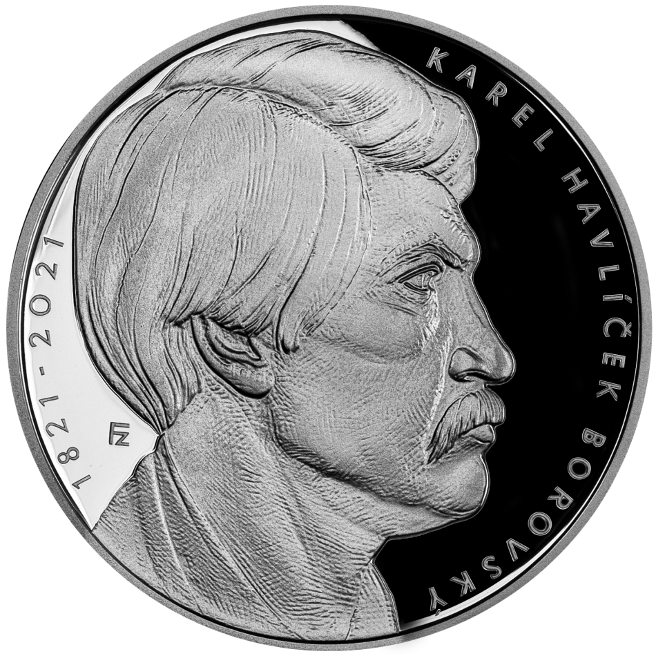 Stříbrná mince 200 Kč 2021 Karel Havlíček Borovský proof