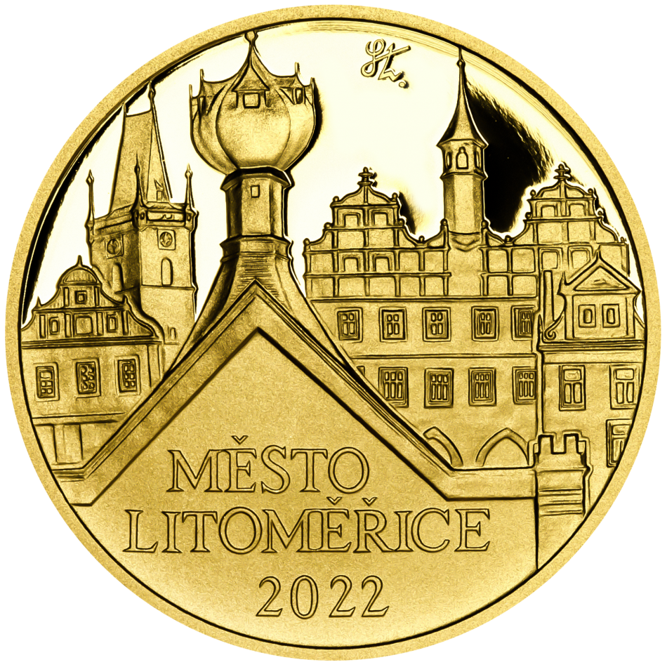 Zlatá mince 5000 Kč 2022 Město Litoměřice Proof