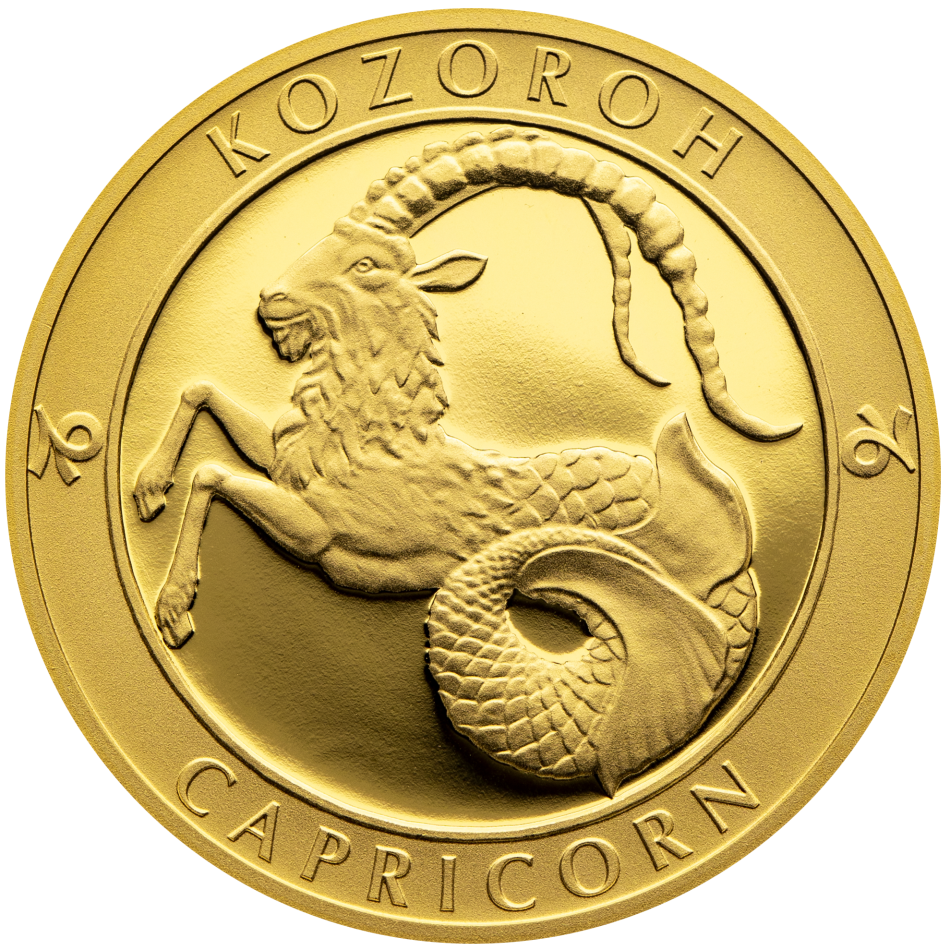 Zlatý dukát Znamení zvěrokruhu - Kozoroh proof