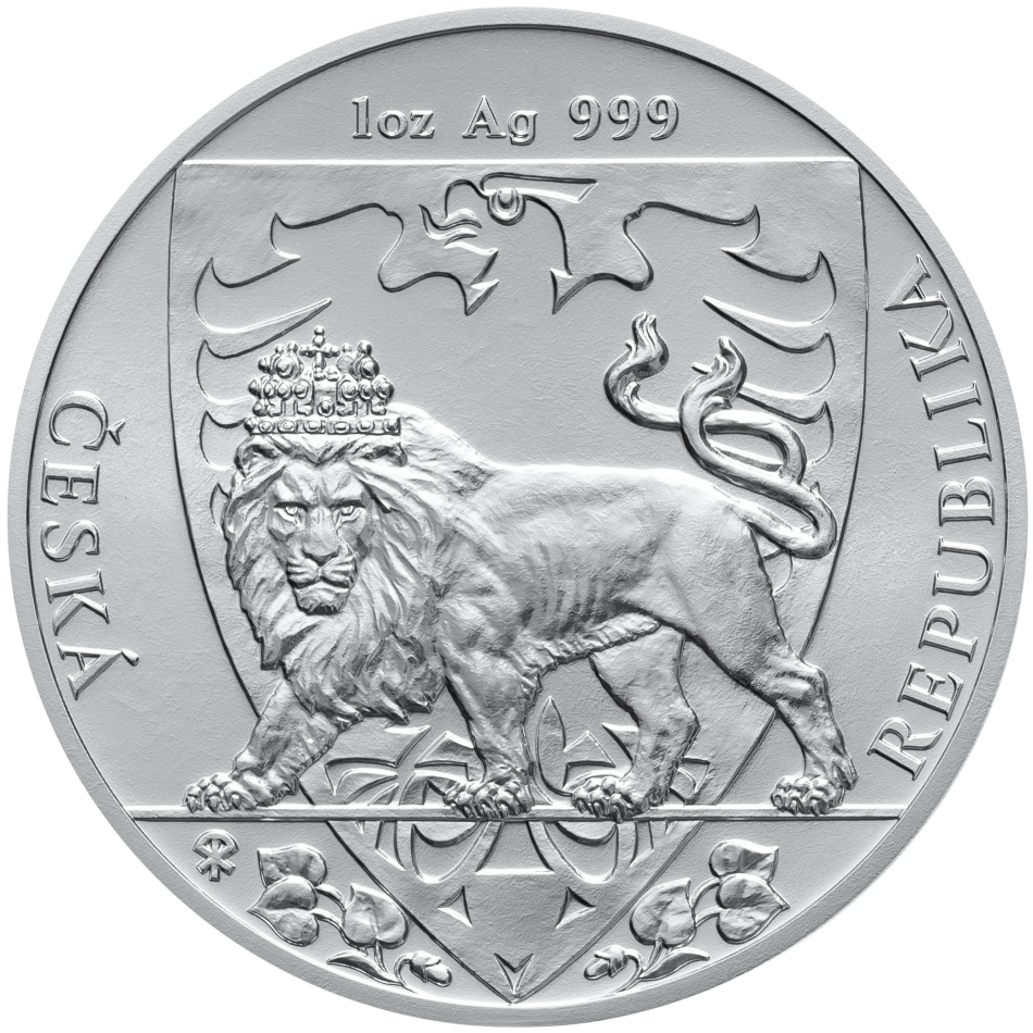 Stříbrná investiční mince Český lev 2020