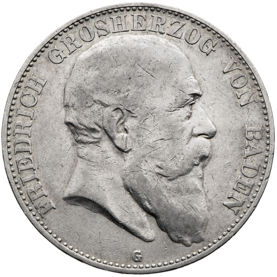 Stříbrná mince 5 Mark 1903 G - Friedrich I.