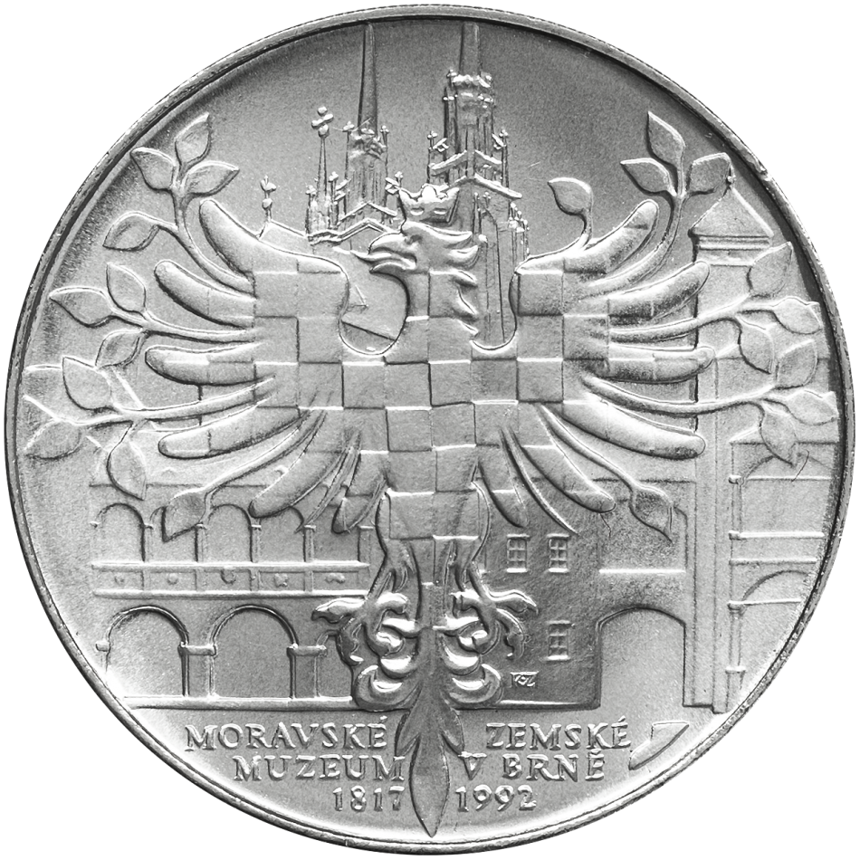 Pamětní stříbrná mince 100 Kčs Moravské zemské muzeum v Brně 1992